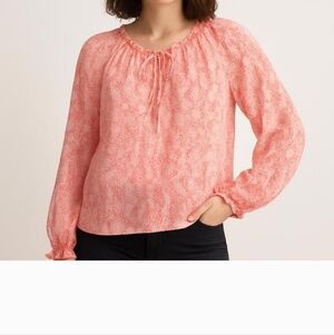 Diane Von Furstenberg Coral Patterned Blouse